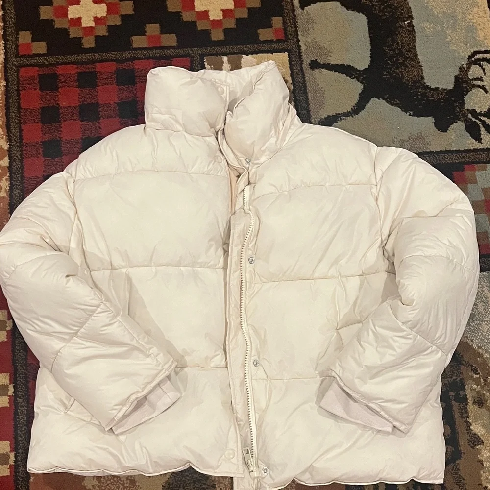 Mens J Crew signature puffer coat